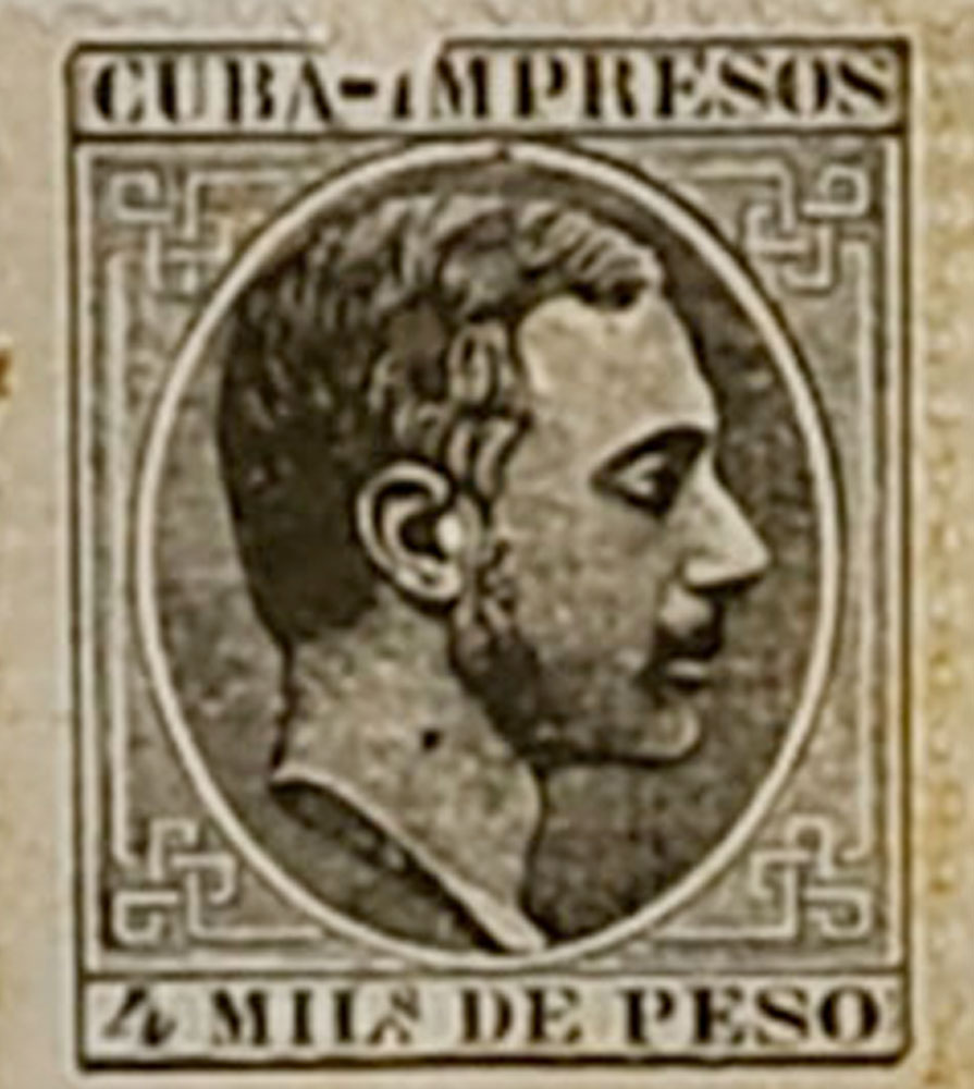 Sello de Cuba, 1883. Alfonso XII, EDIFIL nº 93.