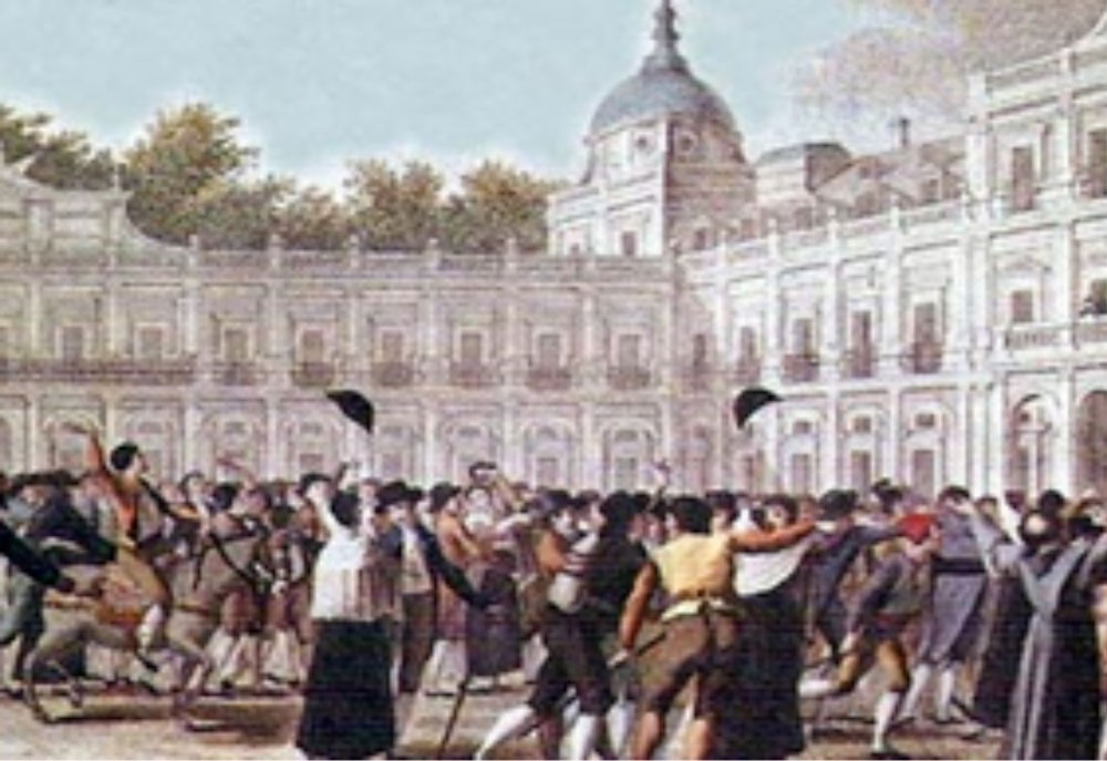 Alianza de España y Francia contra Portugal (1800). Pacto de transito del ejército francés (1807). Motín de Aranjuez e inicio Guerra de la Independencia (1808).