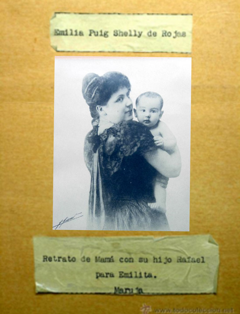 <b>2)</b> Emilia Puig Shelly y su hijo Rafael.