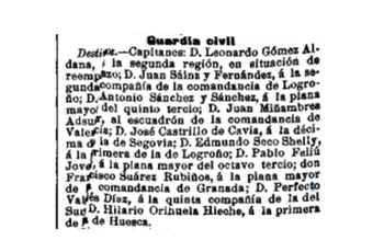 Notificación de Logroño como nuevo destino de Edmundo Seco Shelly.