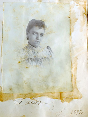 Una jovencísima Luisa Urquiza Baquedano, mujer de Alfonso Shelly Correa, en 1892.