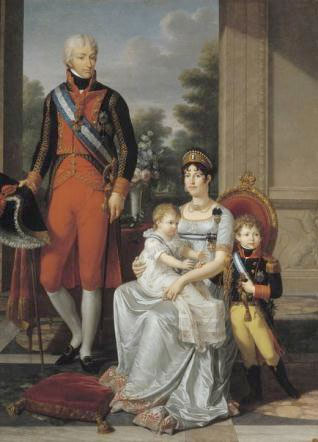 <b>2)</b> Luís de Borbón y su familia. Cuadro pintado por Goya.