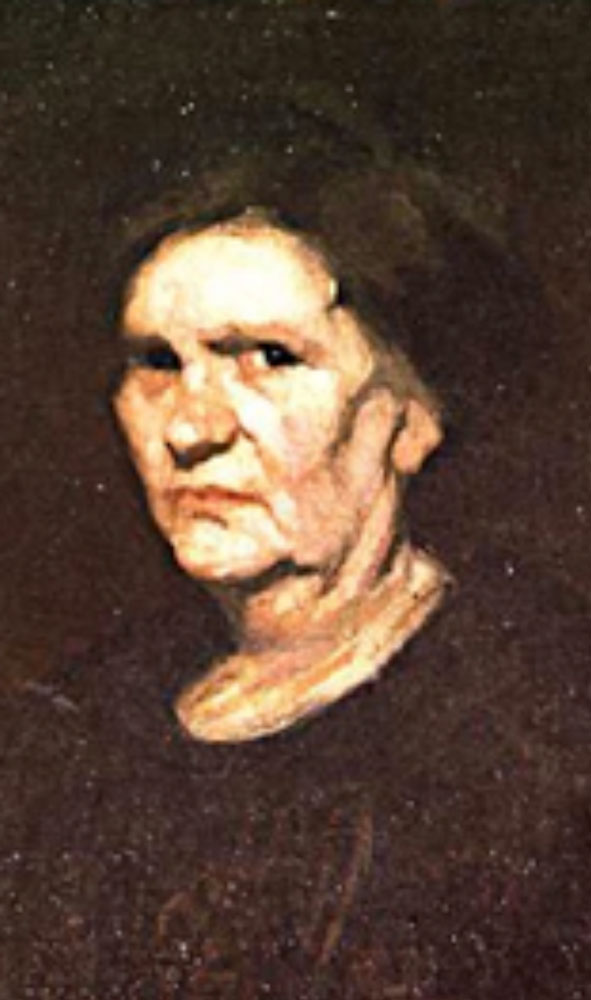 <b>1)</b> Retrato de Francisca Pino Shelly, nieta de Juana Shelly MacCarthy, pintado por Fernando Álvarez Sotomayor Zaragoza, bisnieto de ésta última.