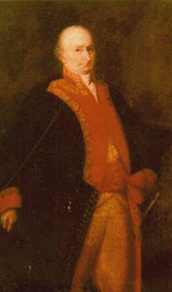 Joaquín del Pino Sánchez de Rozas, suegro de Juana Shelly MacCarthy. Gobernador de Montevideo (1773-1790), Presidente de la Audiencia de Chile y de Charcas, Virrey del Río de la Plata (1729-1804).