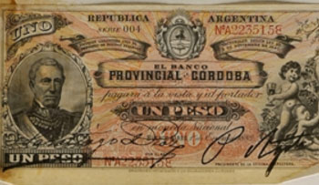 Billetes de pesos argentinos.